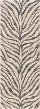 Gray Zebra Print Area Rug – Atira