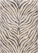 Gray Zebra Print Area Rug – Atira
