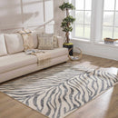 Gray Zebra Print Area Rug – Atira