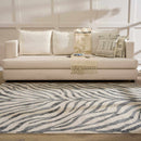 Gray Zebra Print Area Rug – Atira