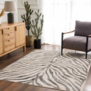 Gray Zebra Print Area Rug – Atira
