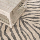 Gray Zebra Print Area Rug – Atira