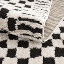 Black and White Checkered Area Rug – Leryn