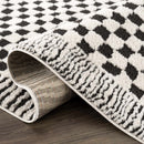 Black and White Checkered Area Rug – Leryn