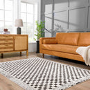 Black and White Checkered Area Rug – Leryn