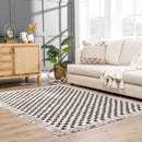 Black and White Checkered Area Rug – Leryn