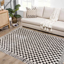 Black and White Checkered Area Rug – Leryn