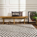 Black and White Checkered Area Rug – Leryn