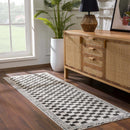 Black and White Checkered Area Rug – Leryn