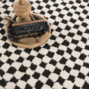 Black and White Checkered Area Rug – Leryn