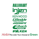 1pc Funny injzn kenwood text bike sticker Car Stickers And Decals Carbon Sticker Auto Sticker Home Decor Wall Stickers