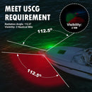 2Pcs LED Navigation Lights For Boats 12V 24V Boat Position Lights Marine Lights Waterproof Boat Lamp Red Green