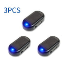 1/3Pcs Solar Powered Car Fake Security Light Simulated Dummy Alarm Wireless LED Flashing Lamp Anti Theft Warning Caution Light