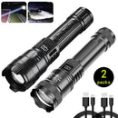2000LM Ultra Bright P50 LED Flashlight Tactical EDC Emergency Spotlight Telescopic ZoomHandheld Torch  w/ 14500/18650 Battery