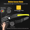 LED Sensor Headlamp Camping Search Light Head Flashlight USB Rechargeable Powerful Lamp Front Lanterns Headlights Work Light