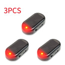 1/3Pcs Solar Powered Car Fake Security Light Simulated Dummy Alarm Wireless LED Flashing Lamp Anti Theft Warning Caution Light