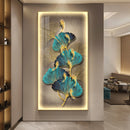 Led Light  Decorate living room dining room  orridor Bedroom staircase Simple Modern Hanging Painting Mural Ginkgo Mural Lamp