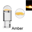 2/10pcs W5W 194 T10 Glass Housing Cob LED Car bulb 3000K 6000K White Blue Red Wedge License Plate Lamp Dome Light