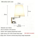 Light luxury and minimalist bedroom, study room, reading LED light, wall lamp, living room bedside reading light, adjustable arm