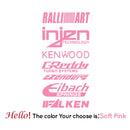 1pc Funny injzn kenwood text bike sticker Car Stickers And Decals Carbon Sticker Auto Sticker Home Decor Wall Stickers