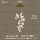 Light Guide LED Modern Chandelier Living Room Decor Lighting Duplex Rotating Stairs Pendant Lamp Dining Room Hanging Lights
