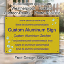 Custom Aluminum Sign Personalized Photo Printing Waterproof Garden Indoor Decor Plaque Heat Transfer Metal Wall Sign