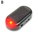 1Pcs Solar Powered LED Fake Car Alarm Simulated Dummy Security Light Wireless Flashing Anti-Theft Warning Caution Lamp for Auto