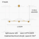LED Modern Living Room Chandelier Dining Room Ceiling Light Hanging Kitchen Pendent Bar Pendant Light Indoor Lighting Fixtures