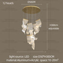 Light Guide LED Modern Chandelier Living Room Decor Lighting Duplex Rotating Stairs Pendant Lamp Dining Room Hanging Lights