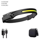 LED Sensor Headlamp Camping Search Light Head Flashlight USB Rechargeable Powerful Lamp Front Lanterns Headlights Work Light