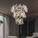 Light Guide LED Modern Chandelier Living Room Decor Lighting Duplex Rotating Stairs Pendant Lamp Dining Room Hanging Lights