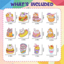 Cartoon Cat Burger DIY Diamond Paintings Free to Stick Cute and Creative Wall Decoration Stickers Children's Diamond Stickers