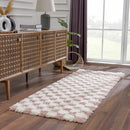 Pink Checkered Shag Rug – Atira Area Rug