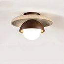 Passage Light, Corridor Light, Wabi-sabi Style,balcony , Small Pendant Light, Hole Stone, Wooden Craft, Ceiling-mounted