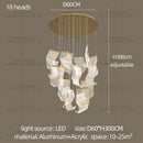 Light Guide LED Modern Chandelier Living Room Decor Lighting Duplex Rotating Stairs Pendant Lamp Dining Room Hanging Lights