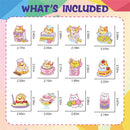 Cartoon Cat Burger DIY Diamond Paintings Free to Stick Cute and Creative Wall Decoration Stickers Children's Diamond Stickers