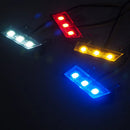 12V Mini Motorcycle LED License Plate Light Motorbike LED Rear Tail Number Lamp Universal Moto Plastic White Light Indicators