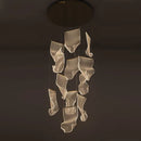 Light Guide LED Modern Chandelier Living Room Decor Lighting Duplex Rotating Stairs Pendant Lamp Dining Room Hanging Lights