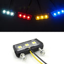 12V Mini Motorcycle LED License Plate Light Motorbike LED Rear Tail Number Lamp Universal Moto Plastic White Light Indicators