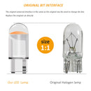 2/10pcs W5W 194 T10 Glass Housing Cob LED Car bulb 3000K 6000K White Blue Red Wedge License Plate Lamp Dome Light