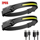 LED Sensor Headlamp Camping Search Light Head Flashlight USB Rechargeable Powerful Lamp Front Lanterns Headlights Work Light