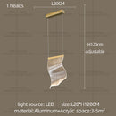 Light Guide LED Modern Chandelier Living Room Decor Lighting Duplex Rotating Stairs Pendant Lamp Dining Room Hanging Lights