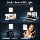 1pc Rechargeable LED Selfie Light,3 Modes Dimmable Light,Clip-On for Phone/ Laptop/ PC,Makeup,Video,touch Up Makeup