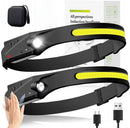 LED Sensor Headlamp Camping Search Light Head Flashlight USB Rechargeable Powerful Lamp Front Lanterns Headlights Work Light