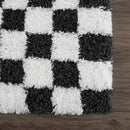 Black and White Checkered Area Rug – Atira