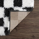 Black and White Checkered Area Rug – Atira