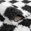 Black and White Checkered Area Rug – Atira