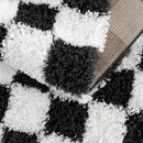 Black and White Checkered Area Rug – Atira