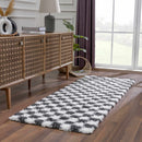 Black and White Checkered Area Rug – Atira
