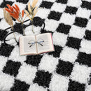 Black and White Checkered Area Rug – Atira